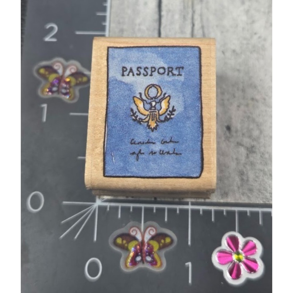 Rubber Stampede Passport 2825B Rubber Stamp Wood #K95